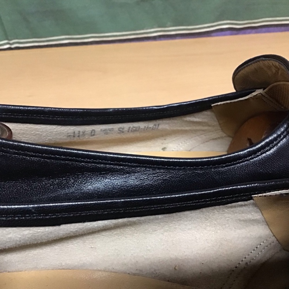 EUC Bally Black Leather Loafers Size 11.5 Made In Switzerland - Picture 5 of 12